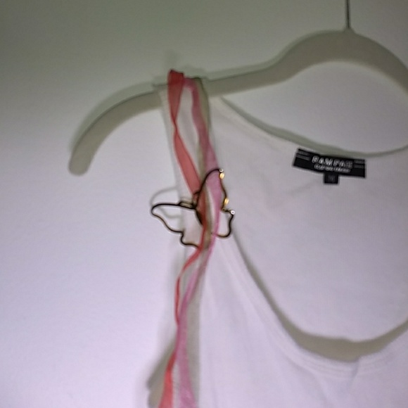 Rampage butterfly ribbon white tank Junior medium - Picture 2 of 3